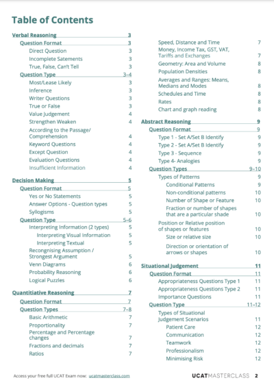 matrix education ucat ultimate cheatsheet guide